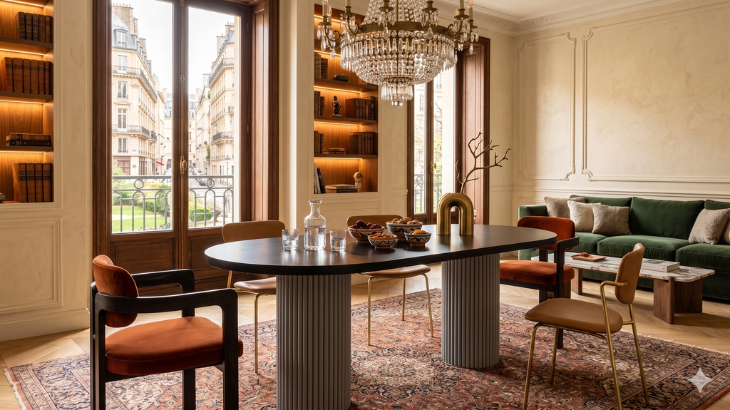Axis Oval Black Dining Table