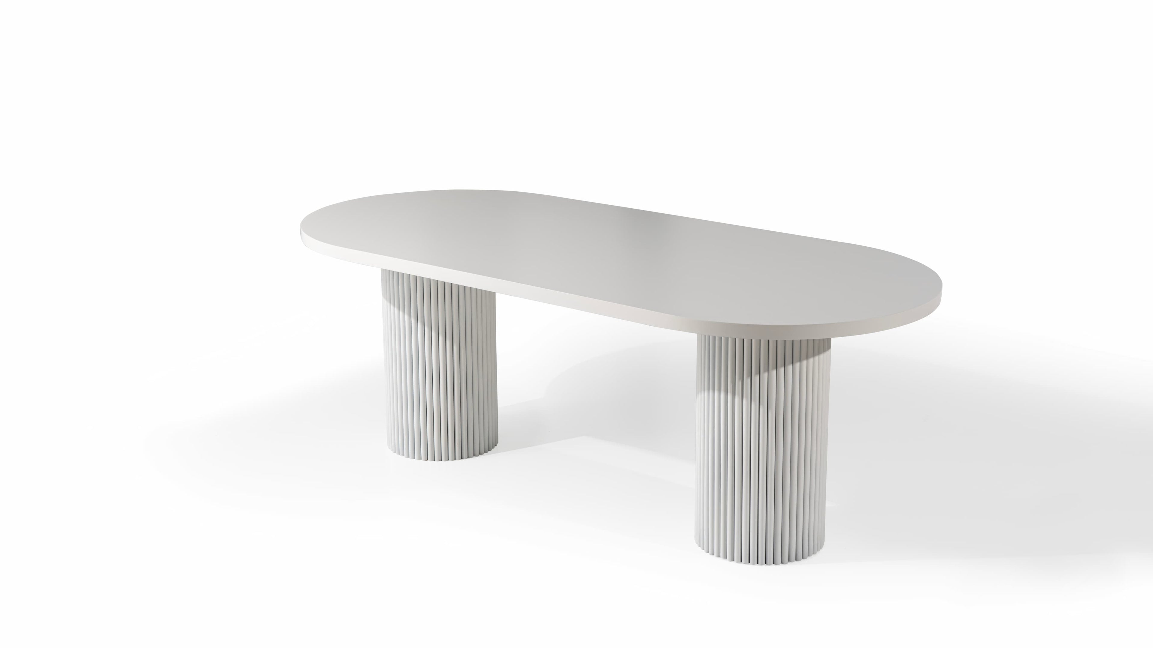 Axis Oval White Dining Table