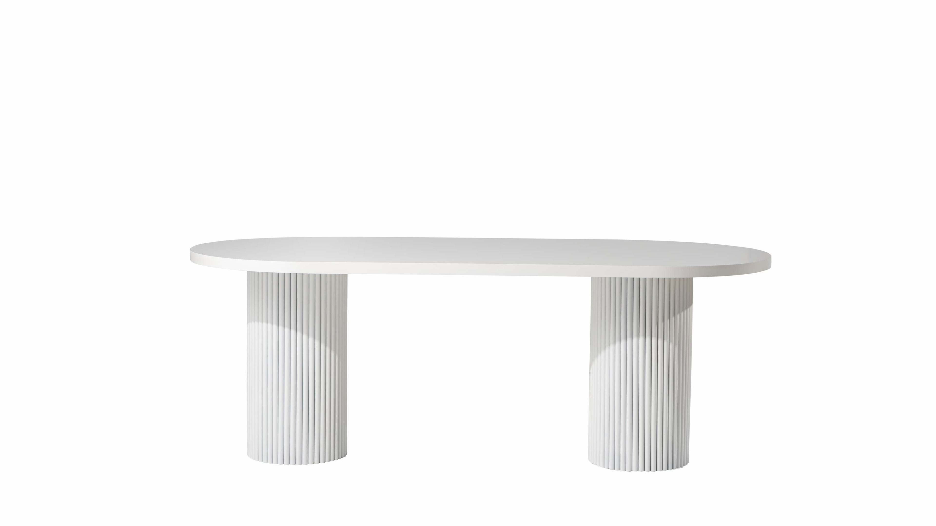 Axis Oval White Dining Table