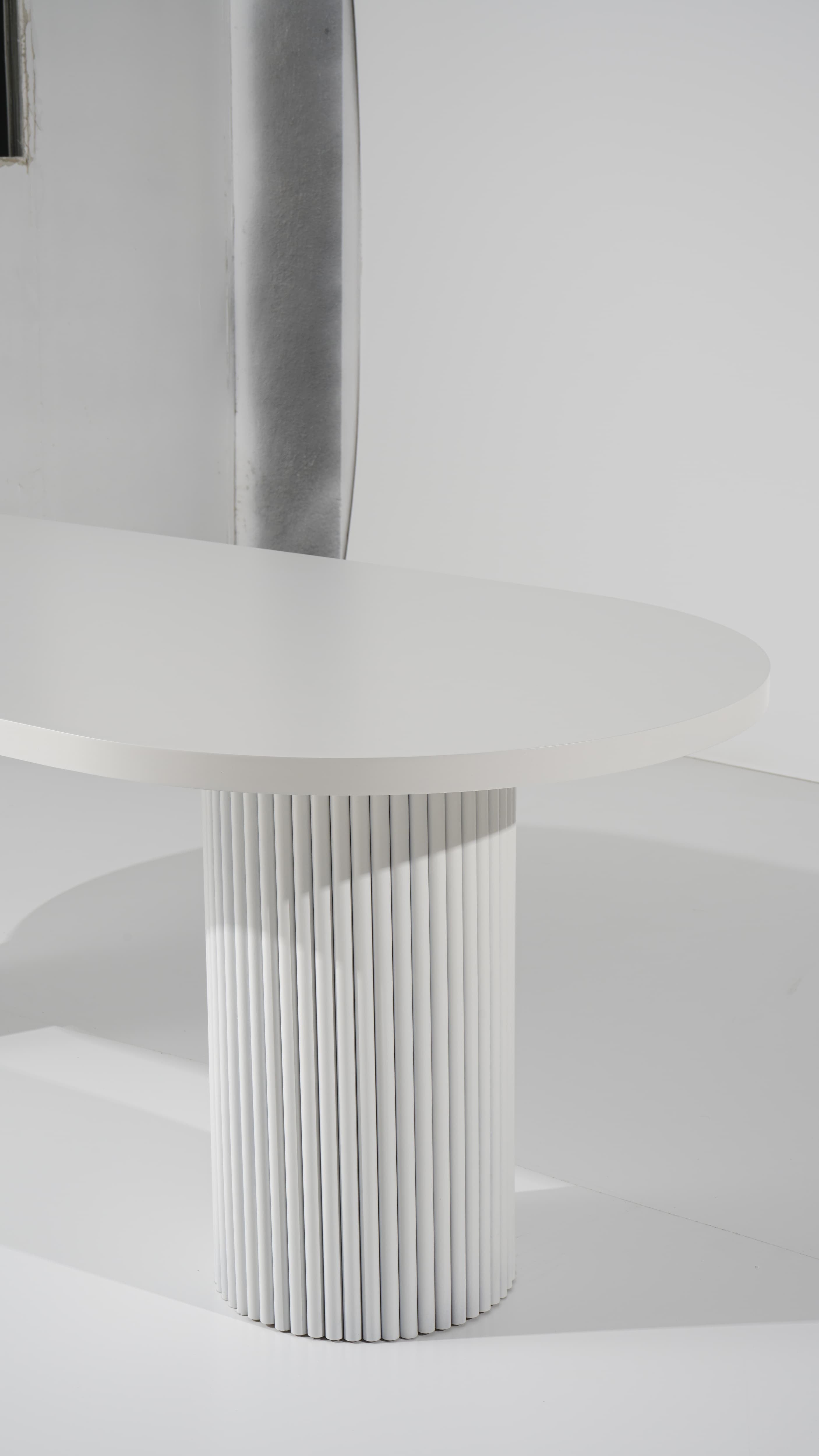 Axis Oval White Dining Table