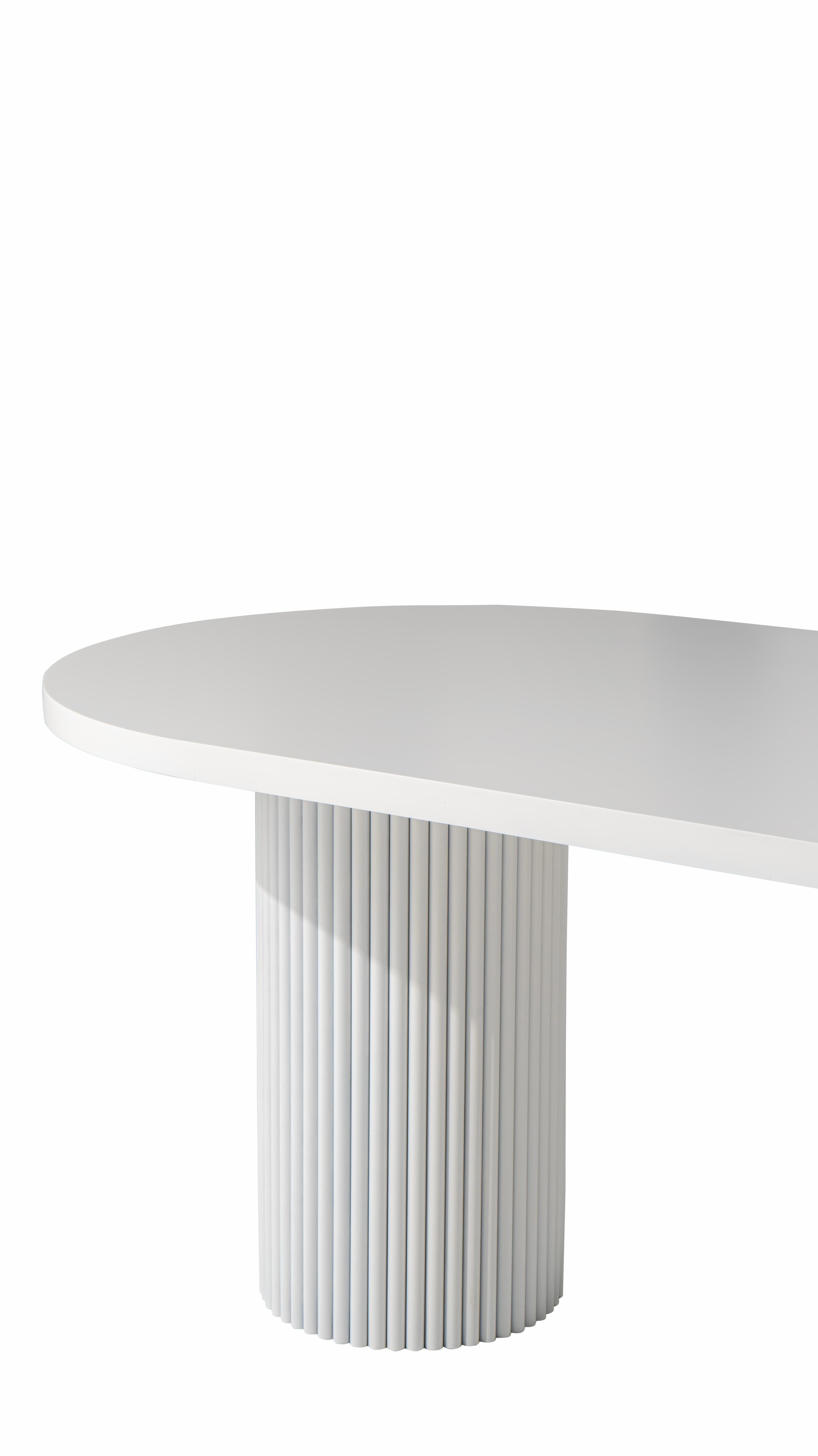 Axis Oval White Dining Table