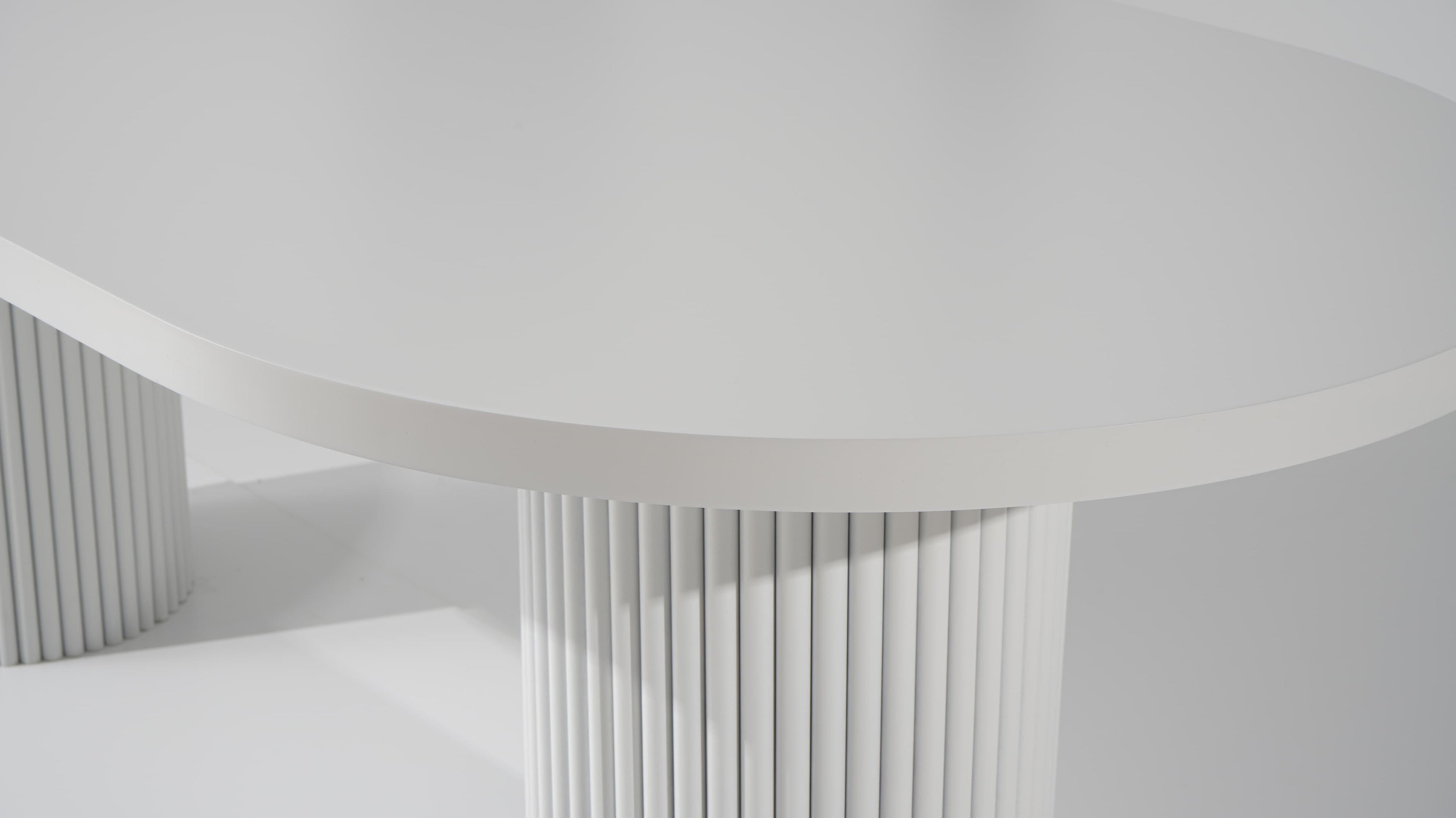 Axis Oval White Dining Table