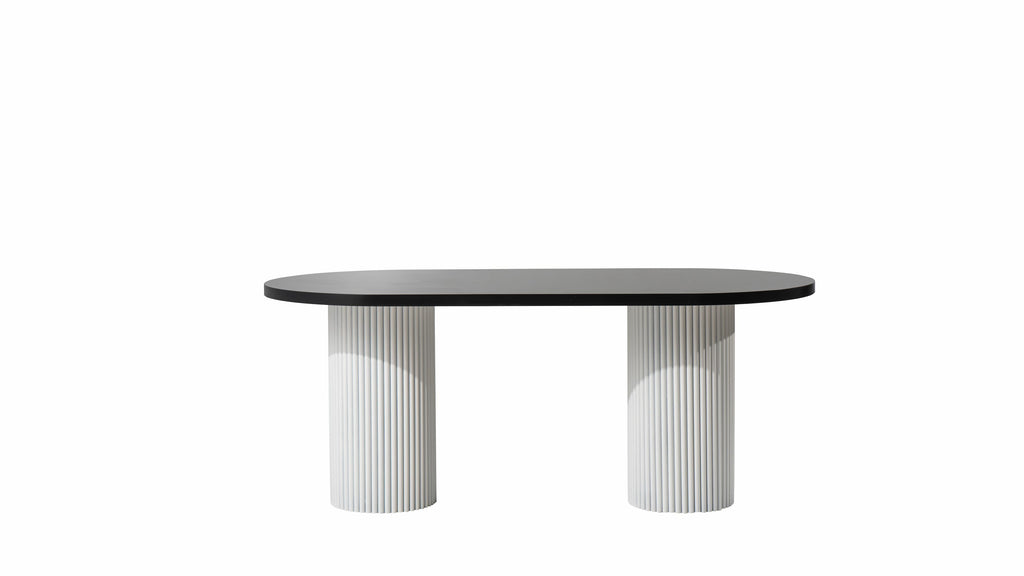 Axis Oval Black Dining Table