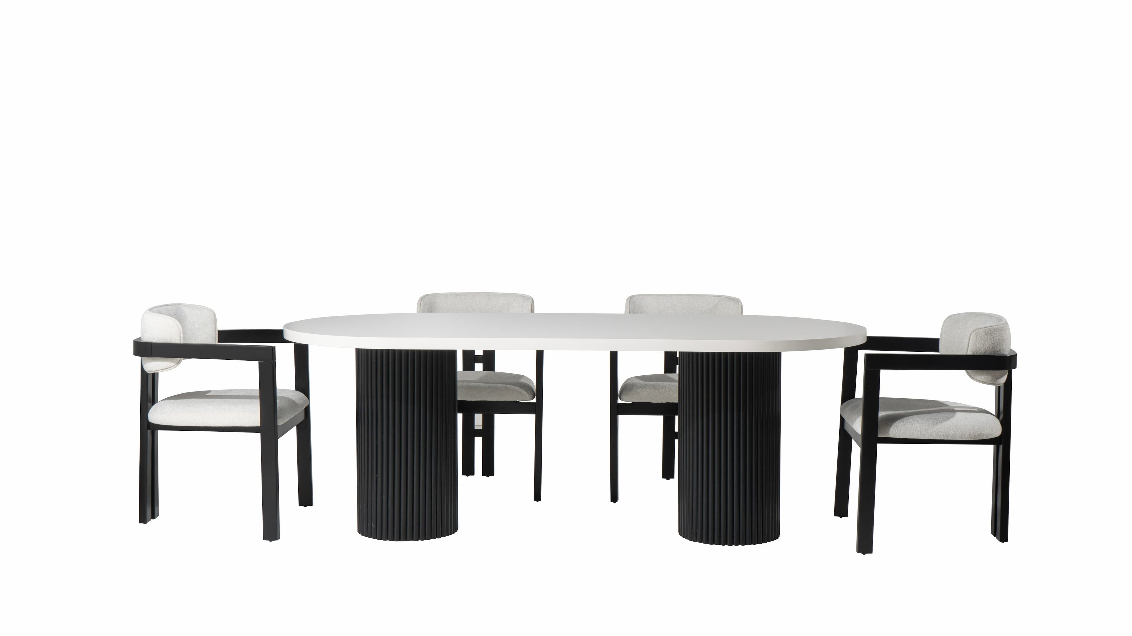 Heritage White/Black Dining Table