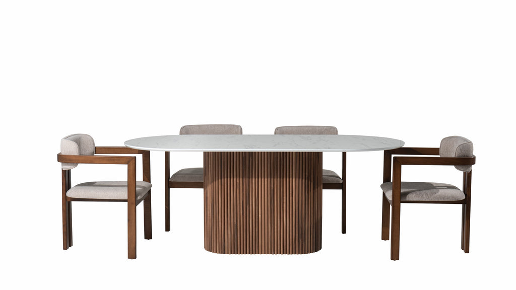 Marble Flute Dining Table
