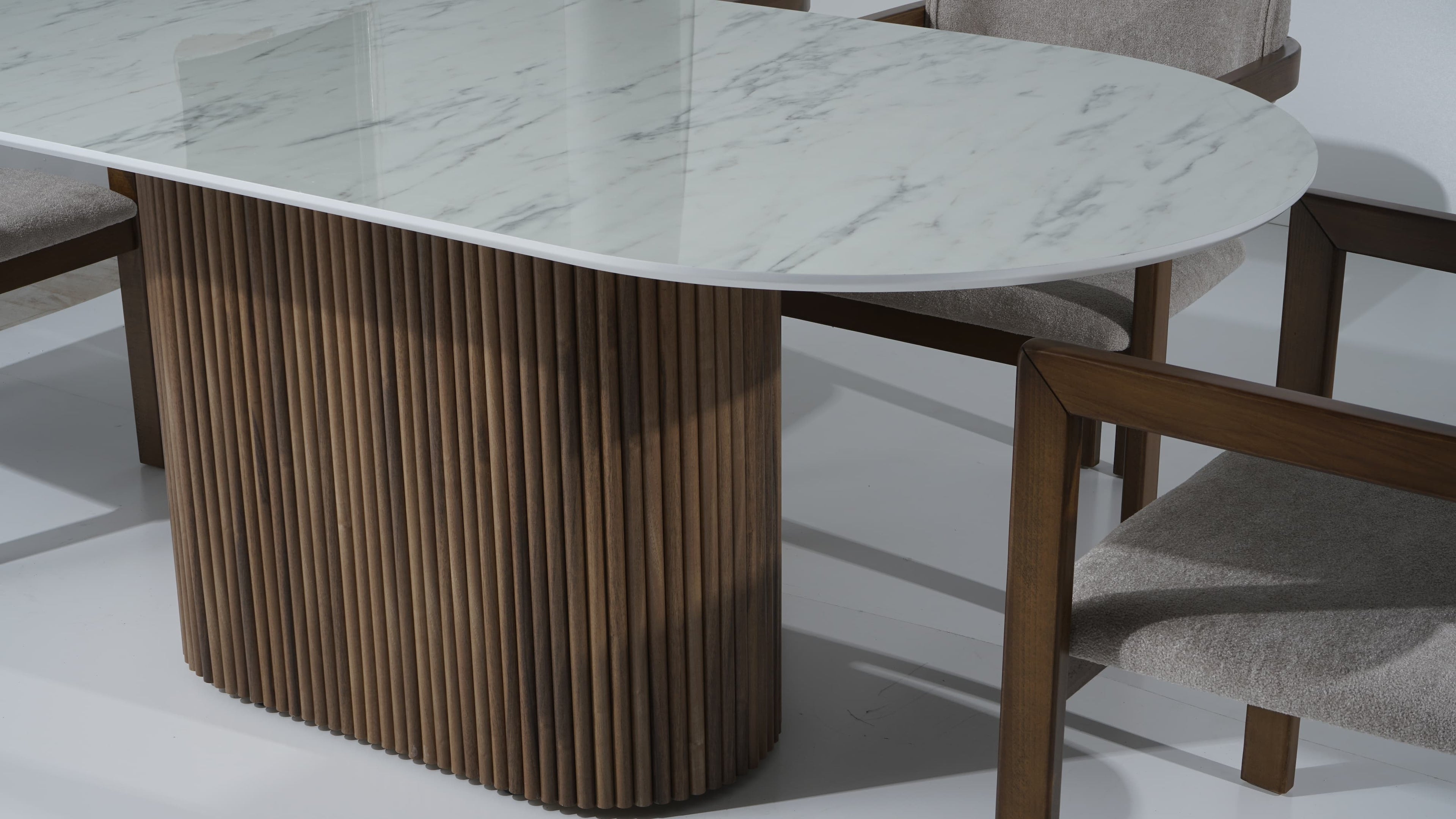 Marble Flute Dining Table