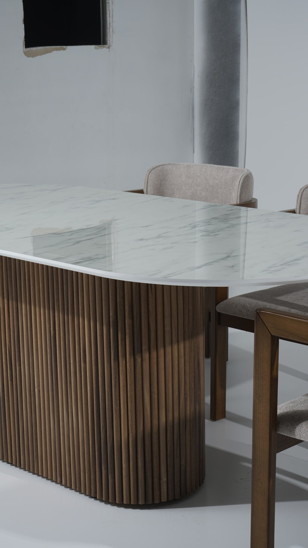 Marble Flute Dining Table