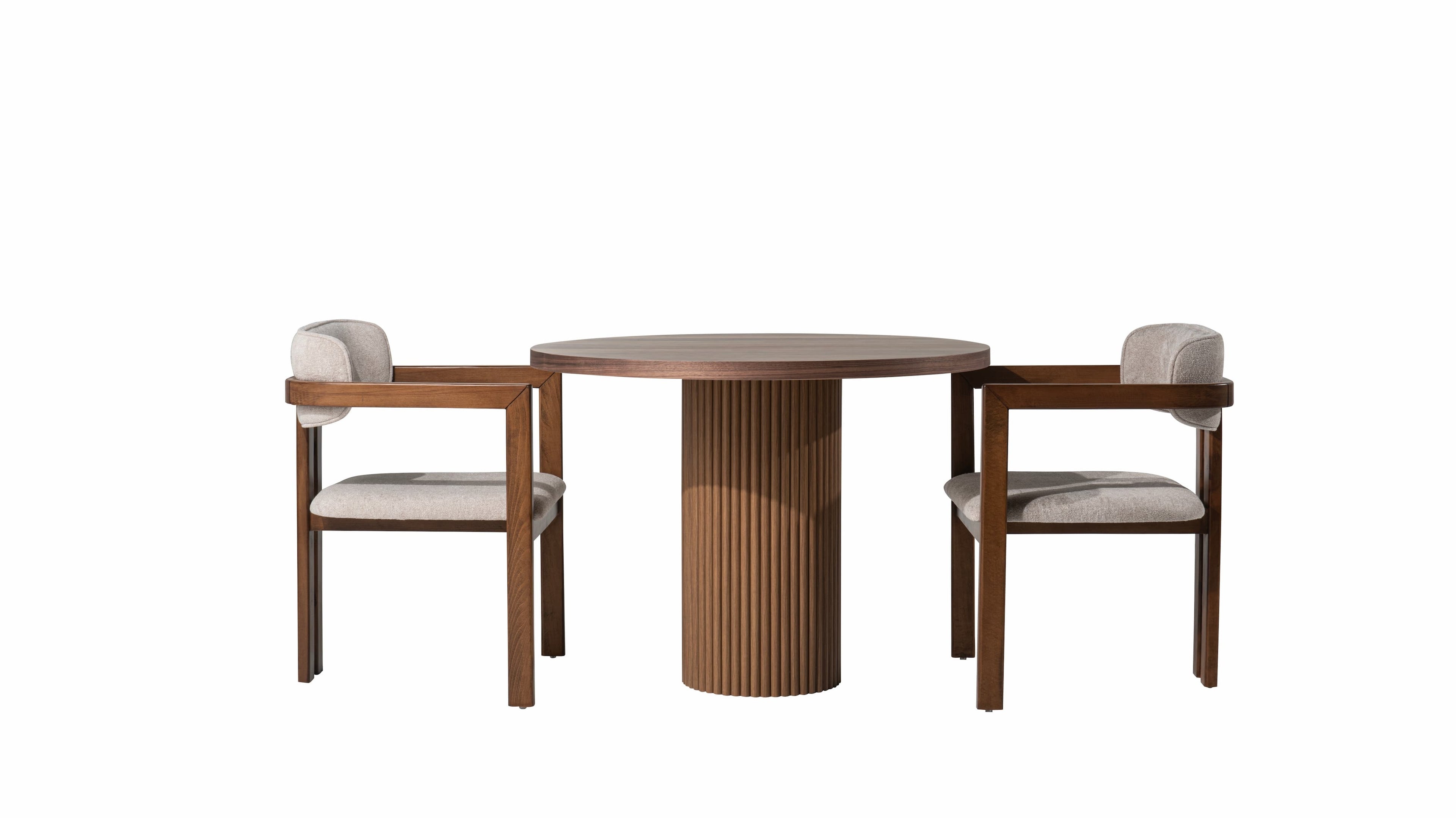 Flute Walnut Dining Table