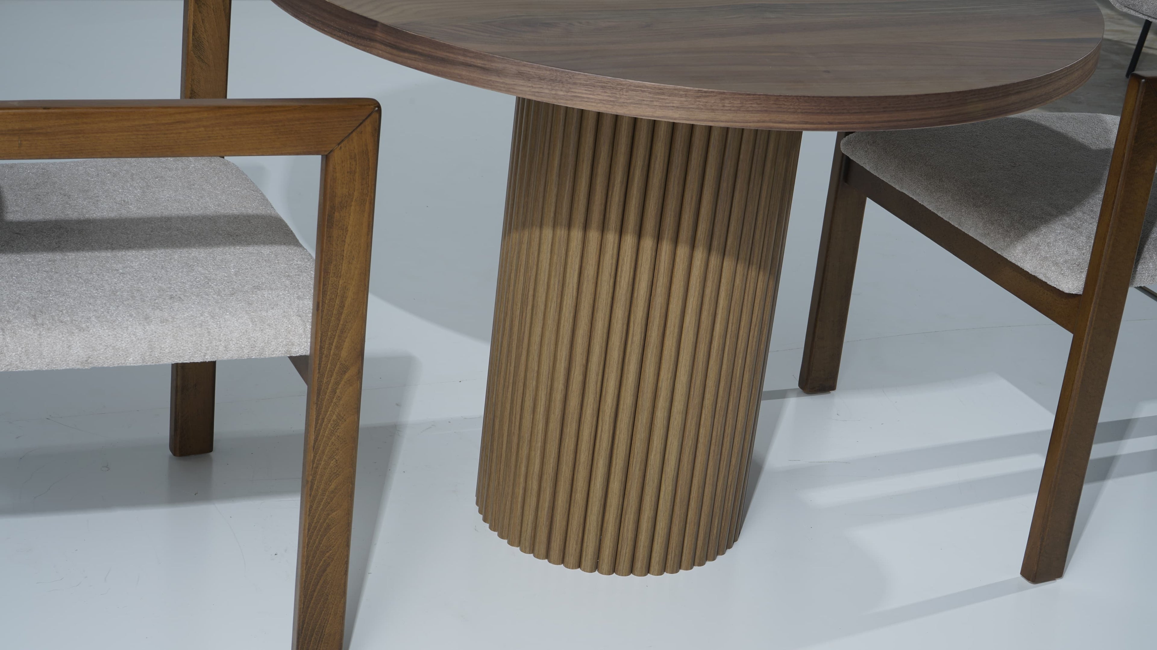 Flute Walnut Dining Table