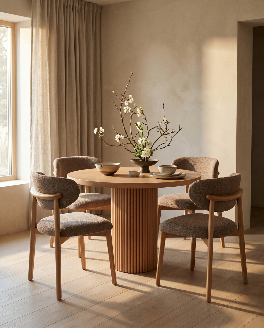 Flute Beech Dining Table