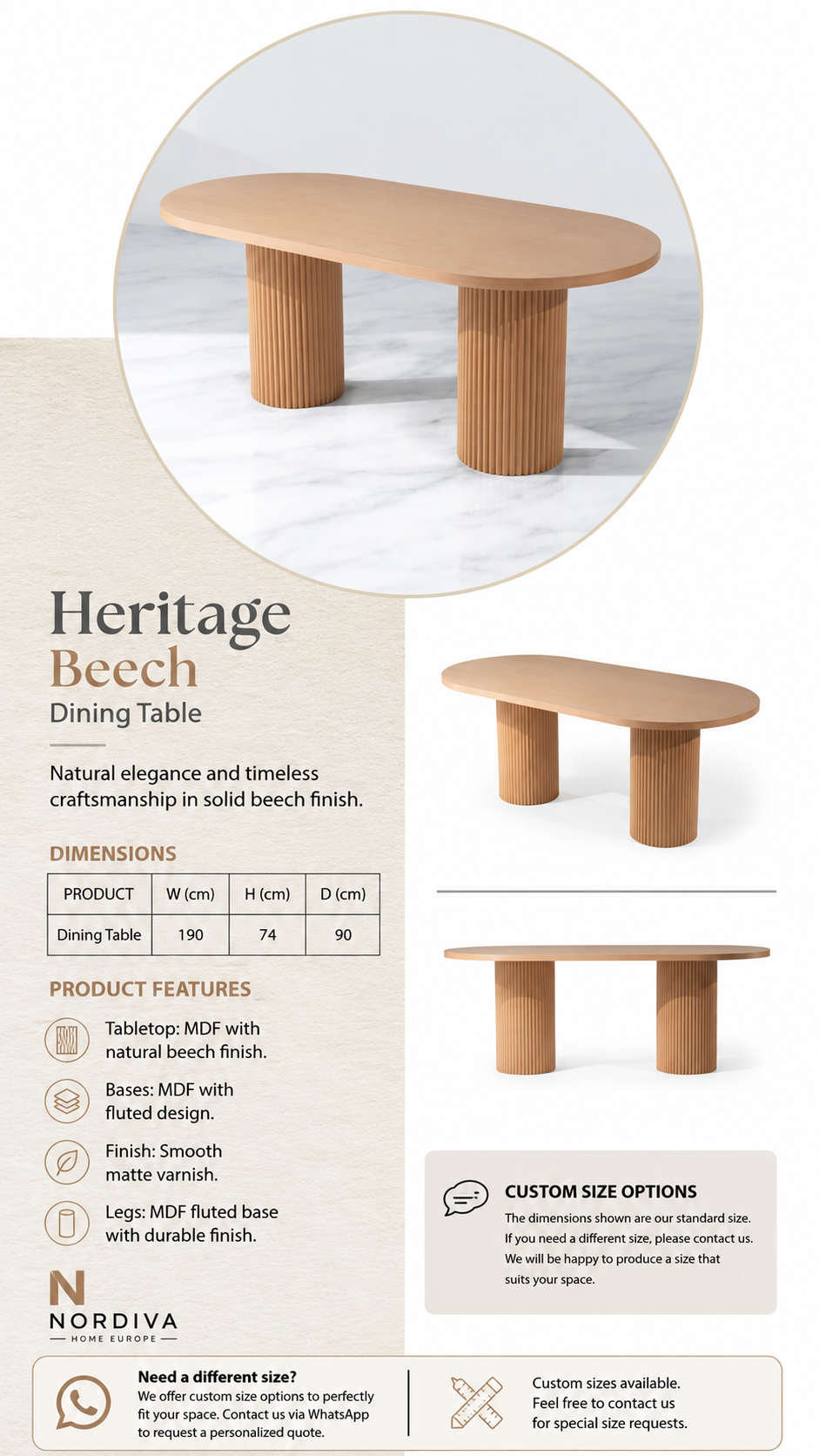 Heritage Beech Dining Table