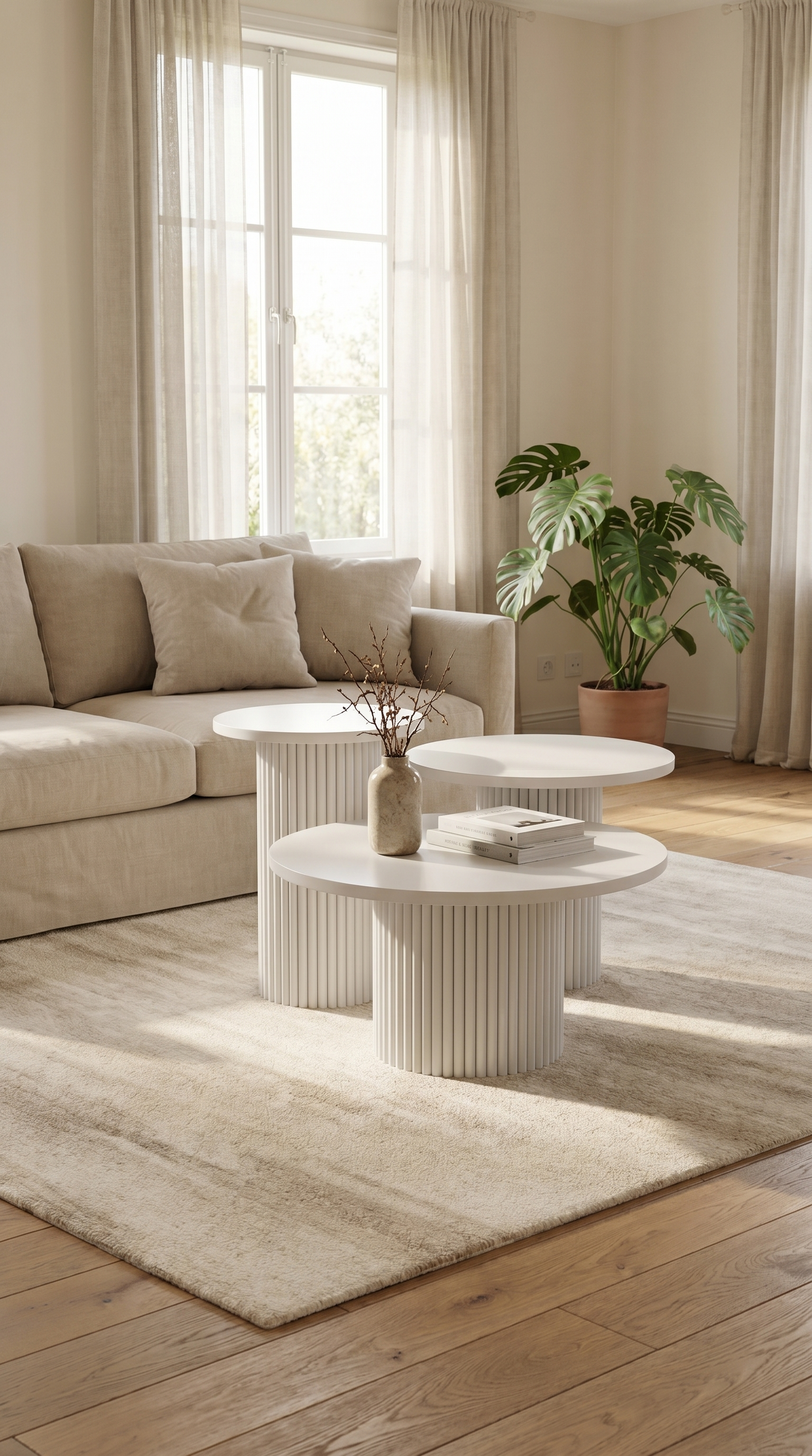 Metro Triple Coffee Tables | White | 3 pcs