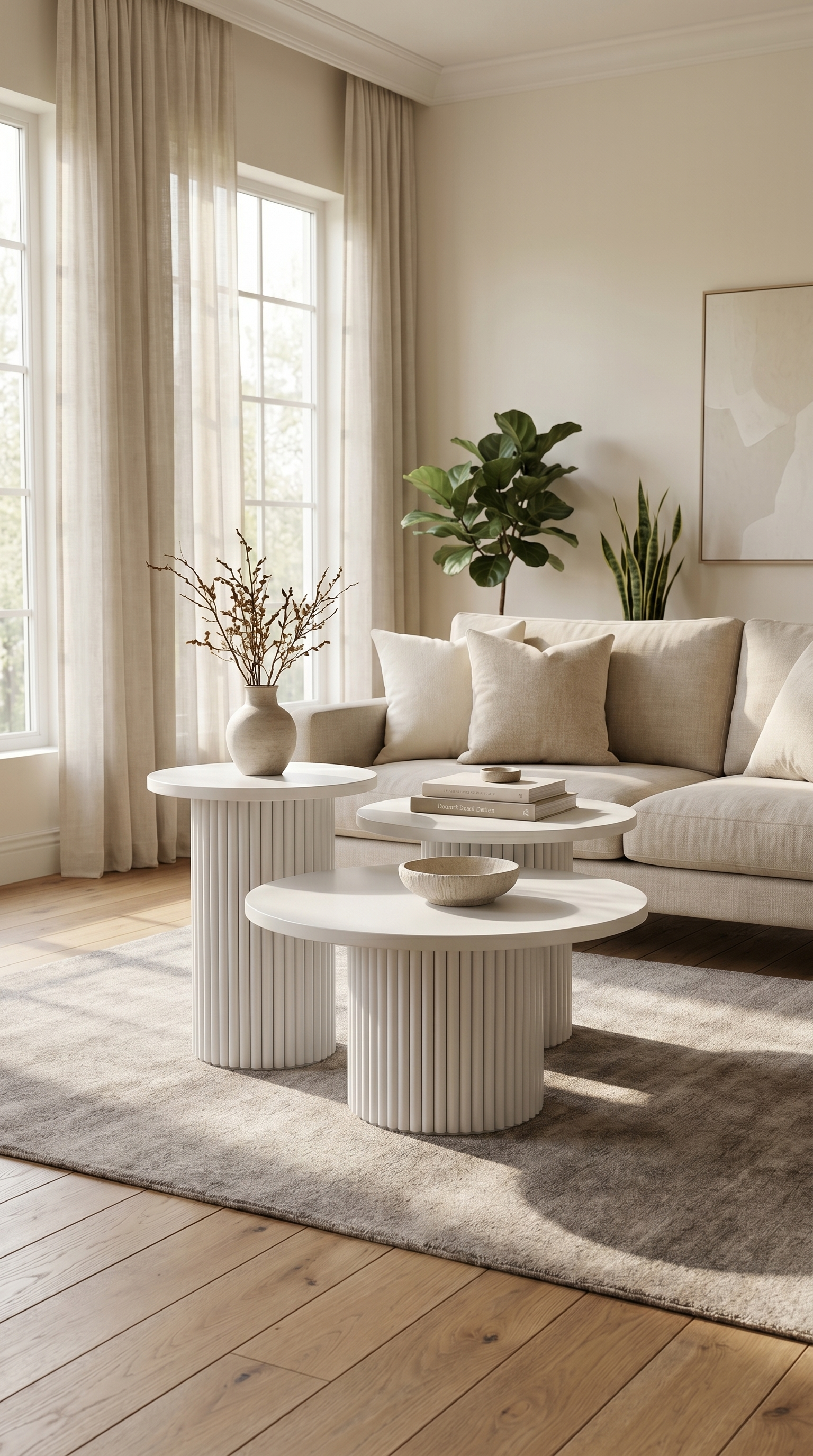 Metro Triple Coffee Tables | White | 3 pcs