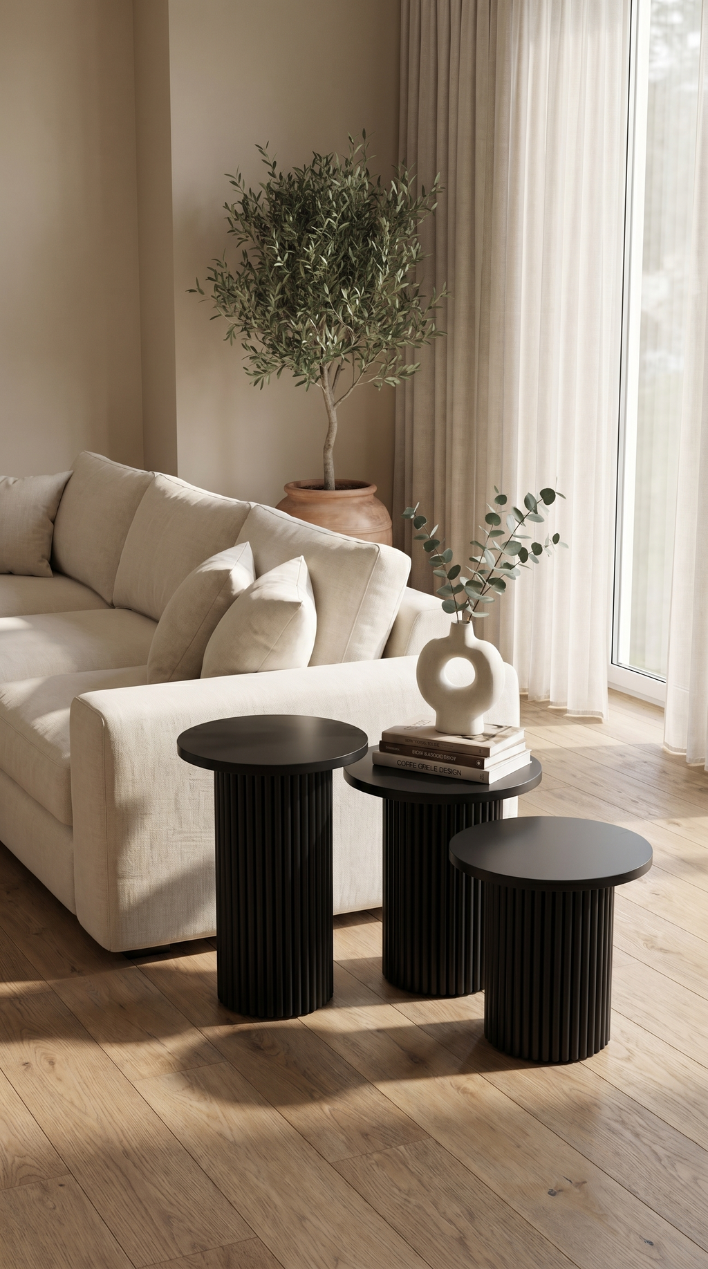 Mono Triple Coffe Table | Black | 3 pcs