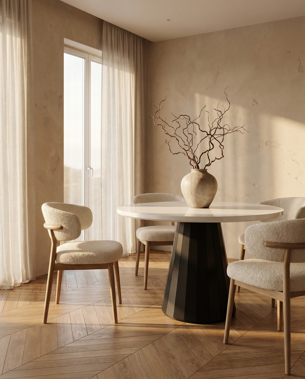 Storm White Dining Table