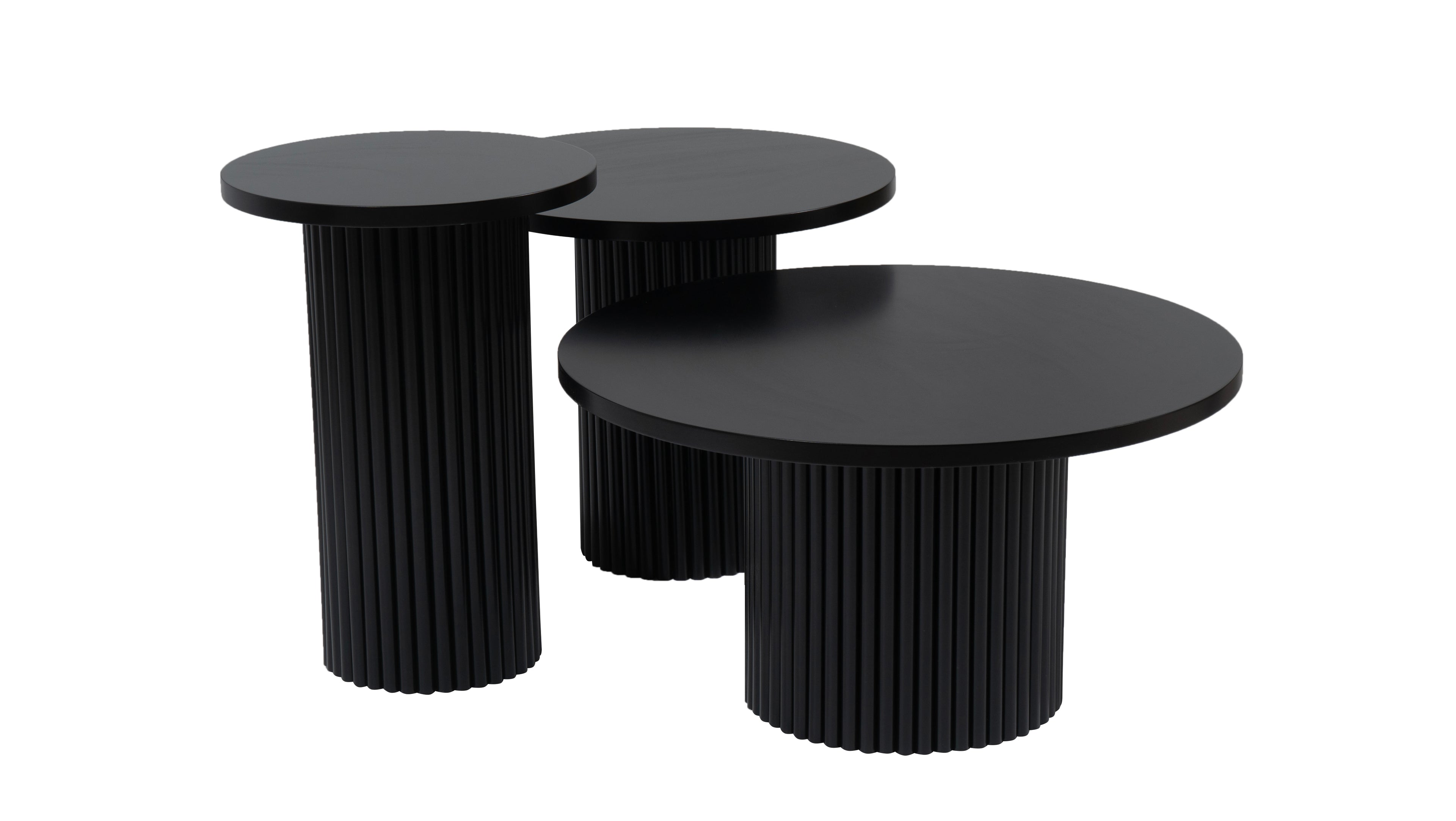 Metro Triple Coffee Tables | Black | 3 pcs