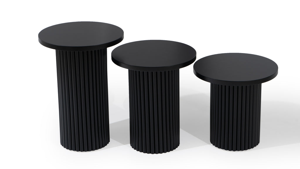 Mono Triple Coffe Table | Black | 3 pcs