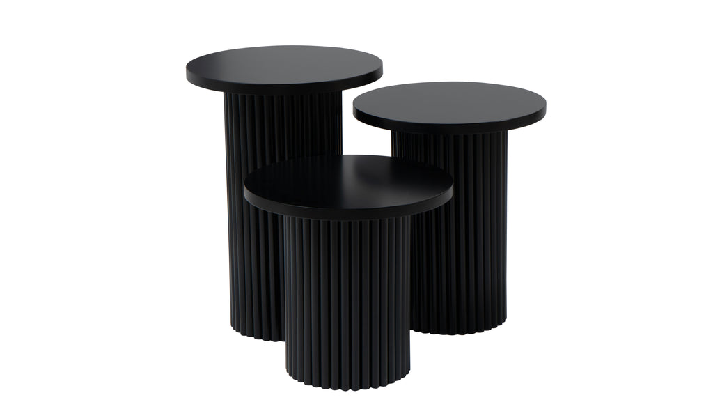 Mono Triple Coffe Table | Black | 3 pcs