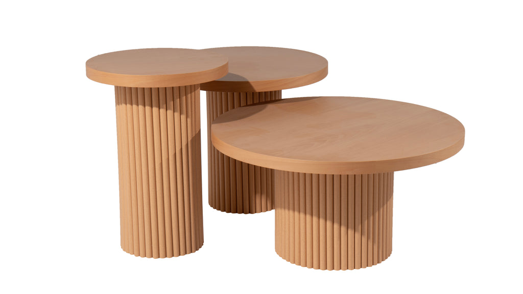 Metro Triple Coffee Tables | Brown | 3 pcs