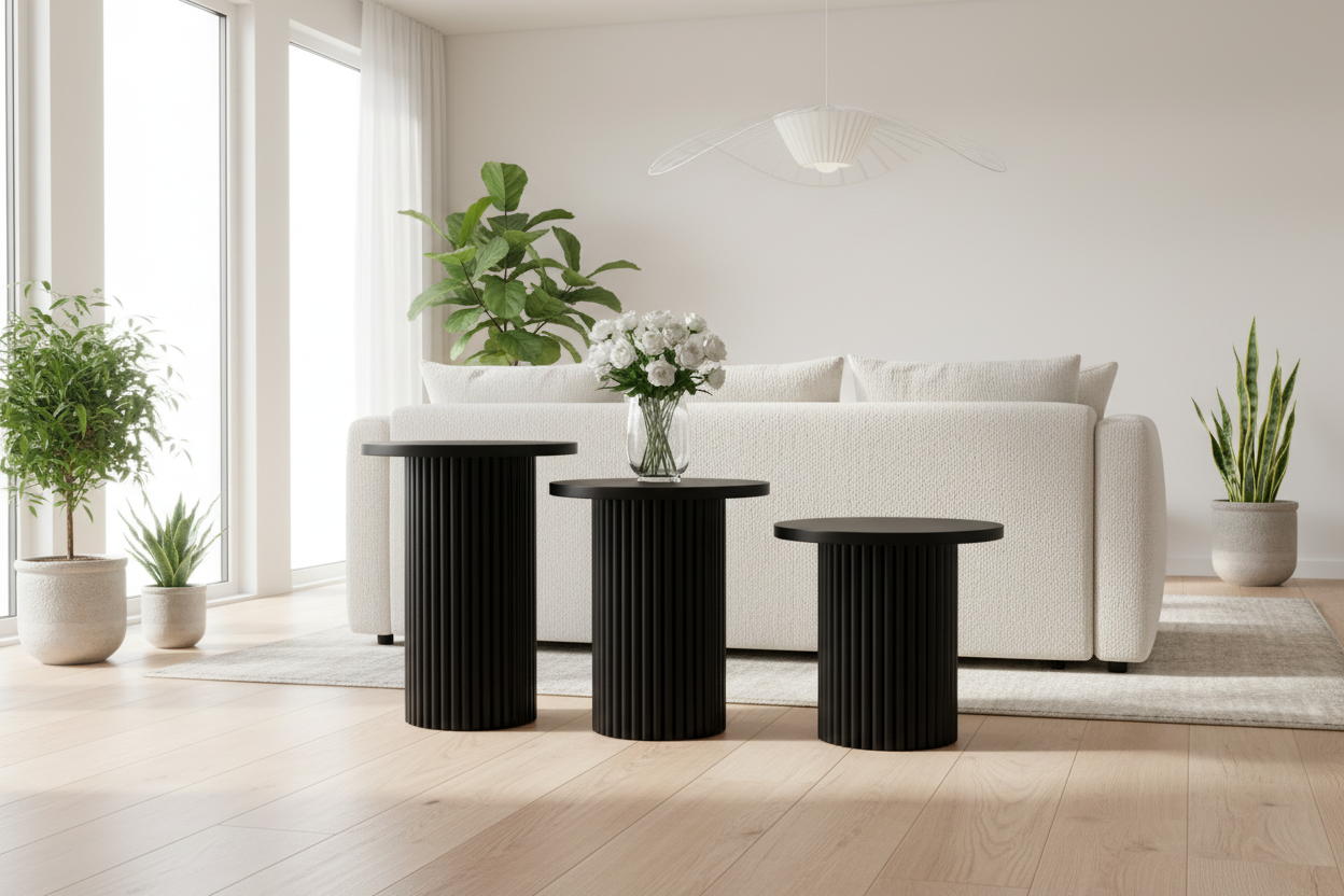 Mono Triple Set Siyah - Ev Ortamı