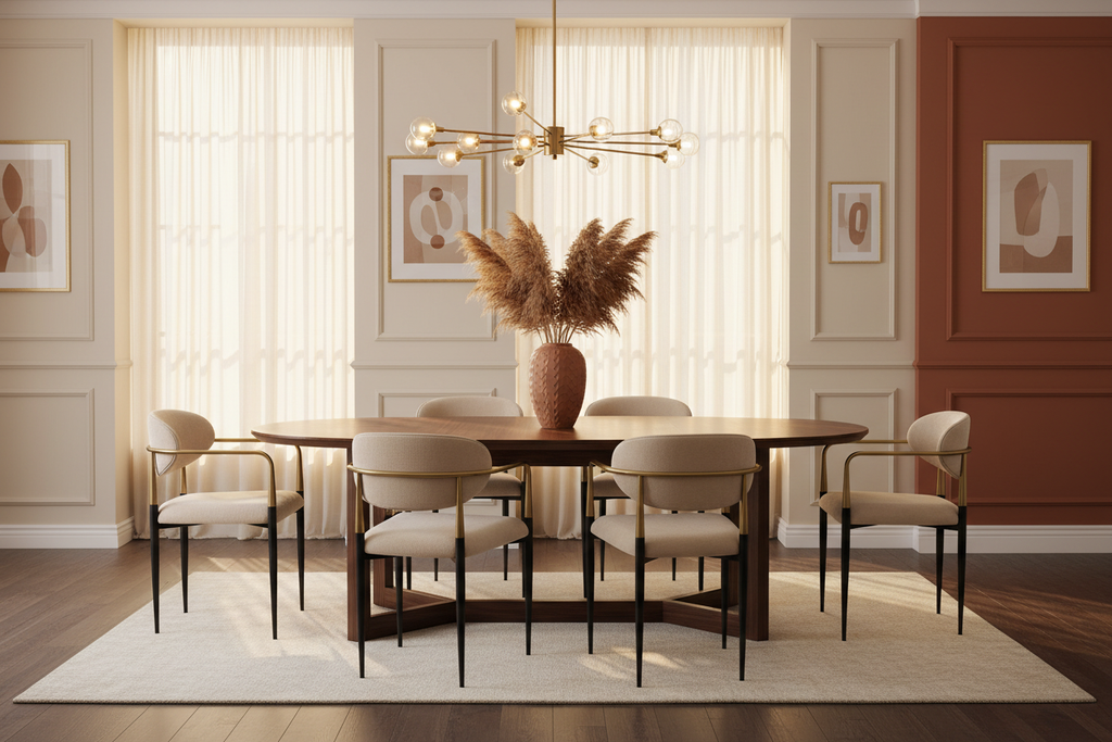 Essence Gold Chair - Sıcak Ev Ortamı