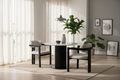 Nordic Marble Yemek Masası - Skandinav Ev Ortamı