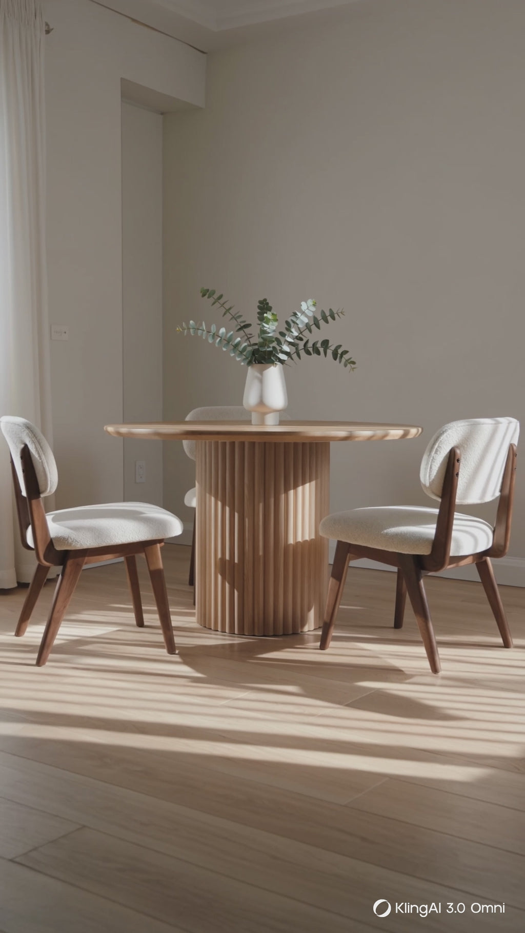Flute Walnut Dining Table
