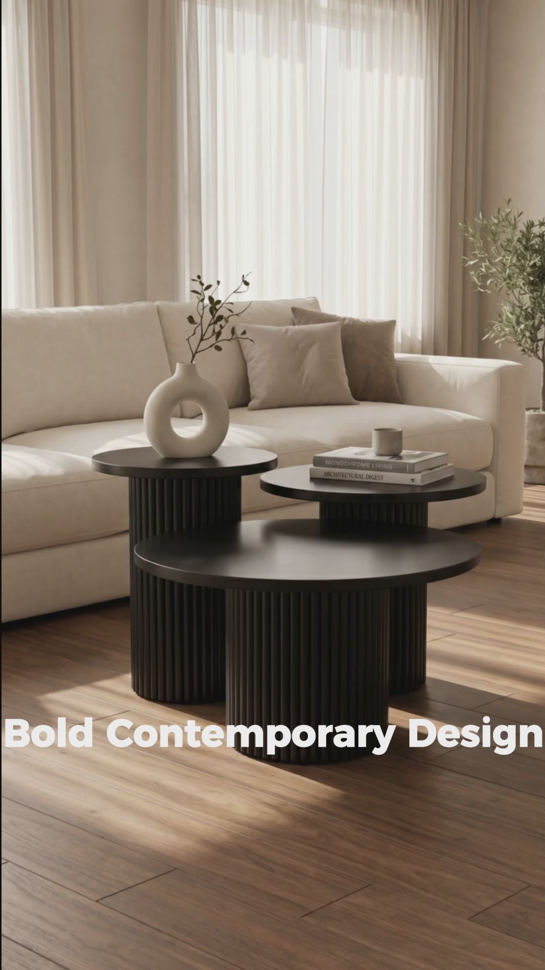 Metro Triple Coffee Tables | Black | 3 pcs