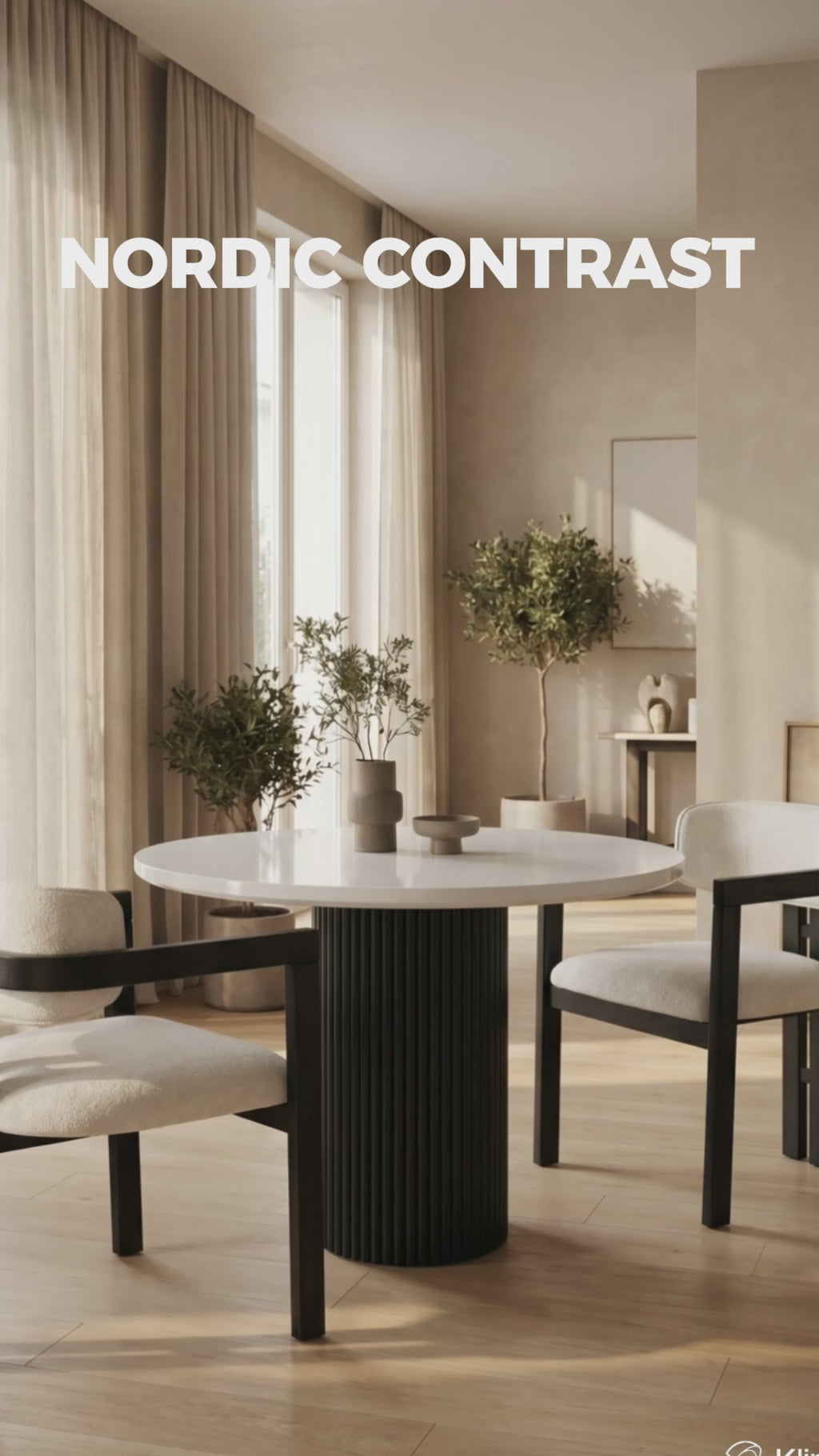 Nordic Contrast Dining Table