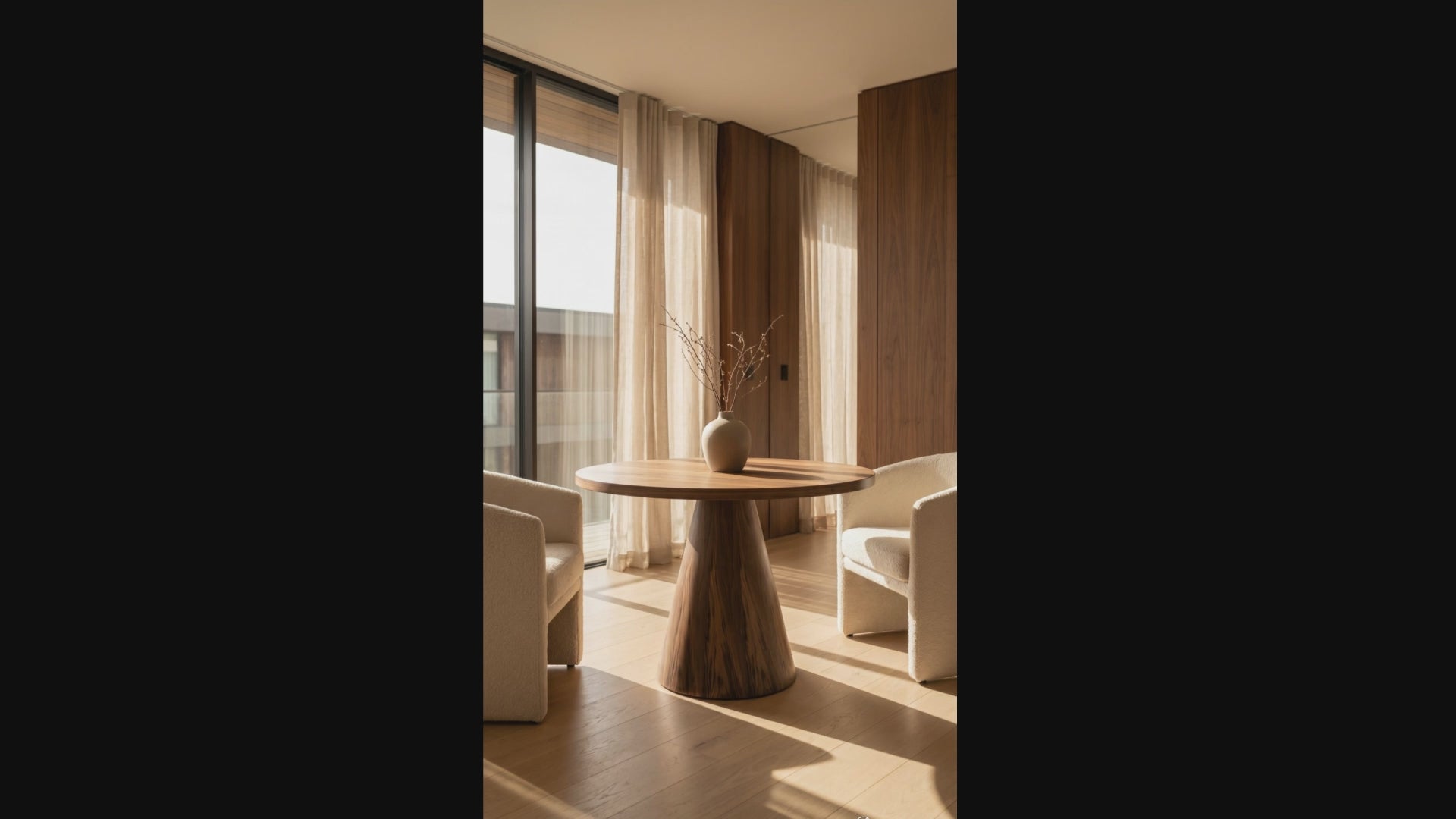 Cone Walnut Dining Table – Premium Modern Wooden Table