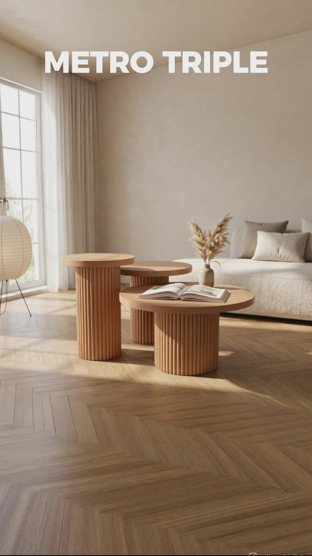 Metro Triple Coffee Tables | Brown | 3 pcs